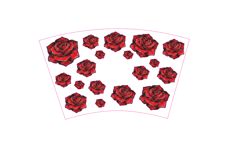 Roses HOLOGRAPHIC Cup Wrap